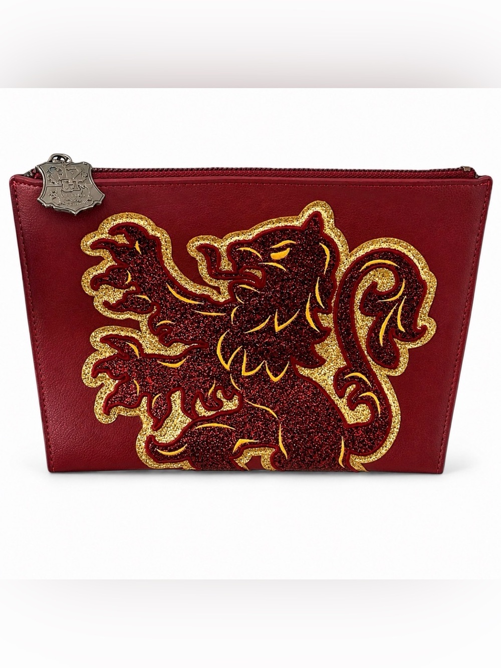 Danielle Nicole Harry Potter Gryffindor Red Crest Zip Clutch Cosmetic Pouch - Picture 2 of 11